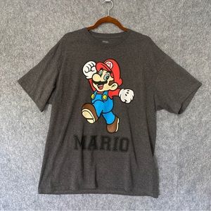 Super Mario Mens Gray Tee Shirt Size XL